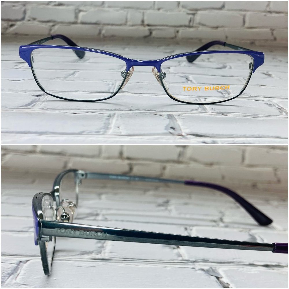Tory Burch Plum Rectangular Eyeglasses Frames Nwot - image 1